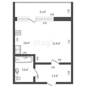 Квартира 24,3 м², 1-комнатная - изображение 5