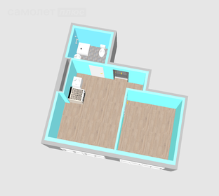 Квартира 29 м², 2-комнатная - изображение 2