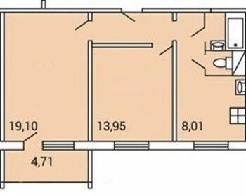53,9 м², 2-комнатная квартира 3 800 000 ₽ - изображение 54