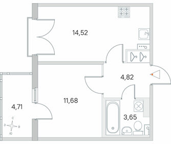 Квартира 36,1 м², 1-комнатная - изображение 1