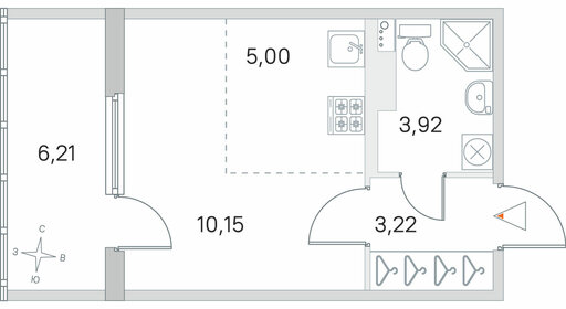 25,6 м², квартира-студия 5 018 706 ₽ - изображение 19