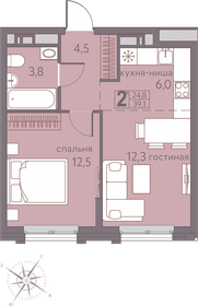 38 м², 2-комнатная квартира 5 434 000 ₽ - изображение 13