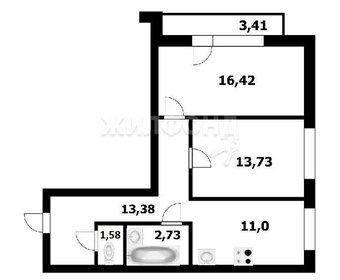 Квартира 58,8 м², 2-комнатная - изображение 1