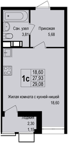 31 м², квартира-студия 5 500 000 ₽ - изображение 19