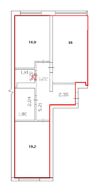 Квартира 63,9 м², 2-комнатная - изображение 1