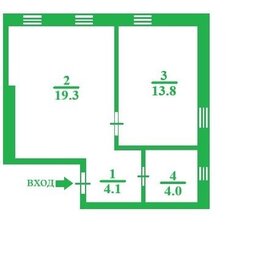 46,2 м², 2-комнатная квартира 2 350 000 ₽ - изображение 53