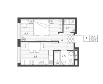 37 м², 1-комнатная квартира 40 000 ₽ в месяц - изображение 56