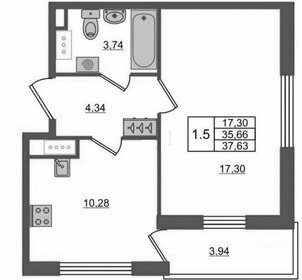 38,8 м², 1-комнатная квартира 10 250 000 ₽ - изображение 71