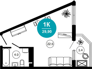 67 м², 1-комнатная квартира 16 100 000 ₽ - изображение 74