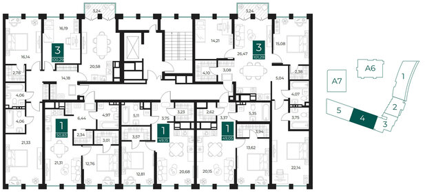 91,6 м², 3-комнатная квартира 14 660 800 ₽ - изображение 22