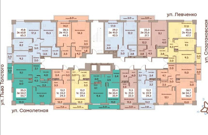 44,5 м², 2-комнатная квартира 6 452 500 ₽ - изображение 43