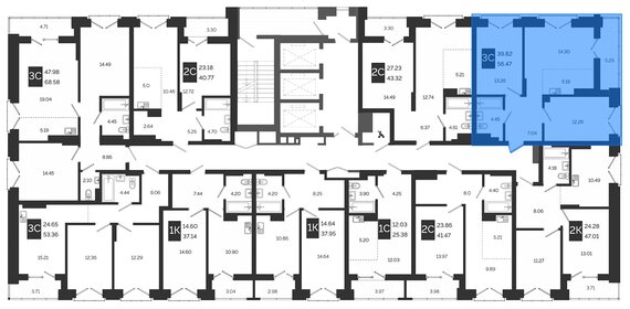 Квартира 59,1 м², 3-комнатная - изображение 2