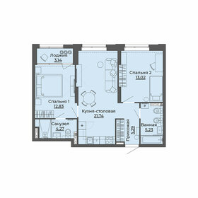 61 м², 2-комнатная квартира 7 200 000 ₽ - изображение 81
