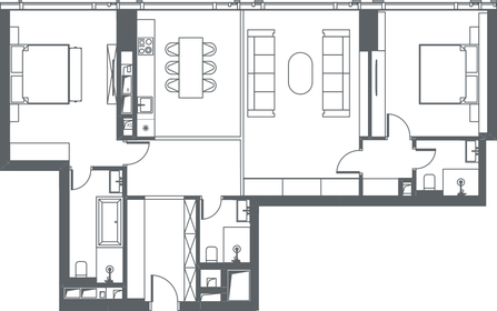 191,6 м², 3-комнатные апартаменты 138 245 520 ₽ - изображение 110