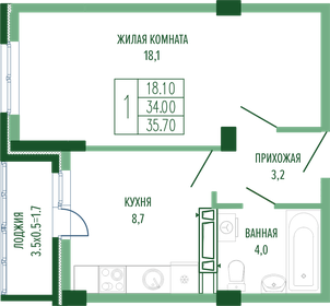 36 м², 1-комнатная квартира 10 197 000 ₽ - изображение 18