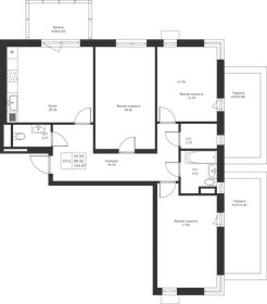 105,8 м², 4-комнатная квартира 12 167 000 ₽ - изображение 45