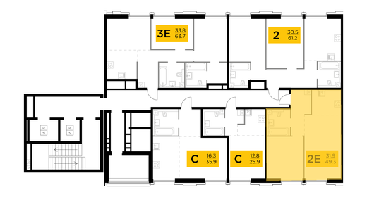 56 м², 2-комнатная квартира 20 200 000 ₽ - изображение 115