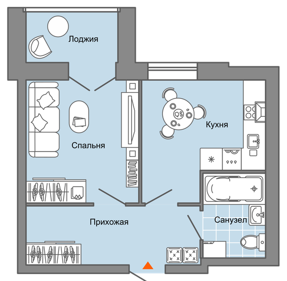 36 м², 1-комнатная квартира 4 207 403 ₽ - изображение 23