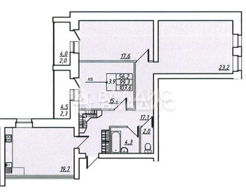 Квартира 107 м², 3-комнатная - изображение 4