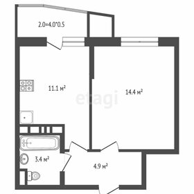 Квартира 35,8 м², 1-комнатная - изображение 3