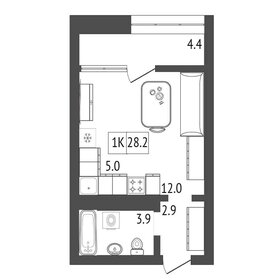 24 м², квартира-студия 3 680 000 ₽ - изображение 26