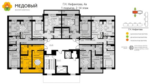 34 м², 1-комнатная квартира 4 896 000 ₽ - изображение 35