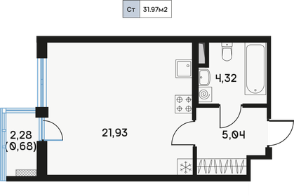 47 м², 2-комнатная квартира 11 900 000 ₽ - изображение 115