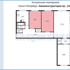 19,7 м², 2 комнаты - изображение 1