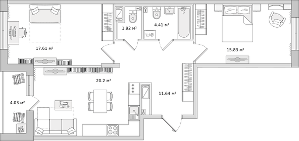 77 м², 3-комнатная квартира 13 500 000 ₽ - изображение 58