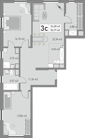 81 м², 3-комнатная квартира 7 330 000 ₽ - изображение 35