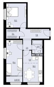 54,8 м², 3-комнатная квартира 6 617 100 ₽ - изображение 14