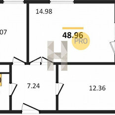 Квартира 47,8 м², 2-комнатная - изображение 3