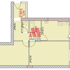 Квартира 66,2 м², 2-комнатная - изображение 4