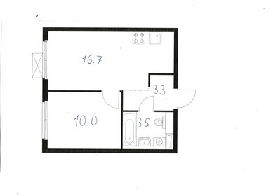 Квартира 33,5 м², 1-комнатная - изображение 1