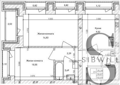 55,4 м², 2-комнатная квартира 11 350 000 ₽ - изображение 70