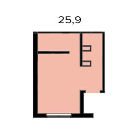 41,4 м², 1-комнатная квартира 3 684 600 ₽ - изображение 49