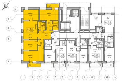 158,8 м², 4-комнатная квартира 19 050 000 ₽ - изображение 55