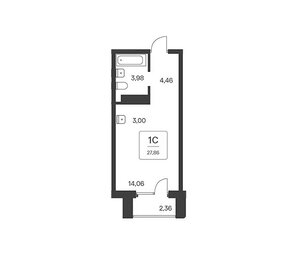 28 м², квартира-студия 4 750 000 ₽ - изображение 43