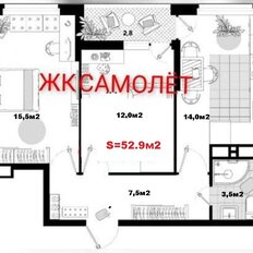 Квартира 53 м², 2-комнатная - изображение 4