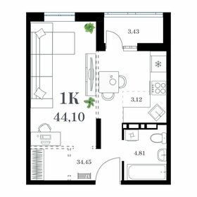 41,7 м², 1-комнатная квартира 10 432 500 ₽ - изображение 18