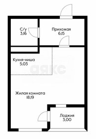 Квартира 34 м², 1-комнатная - изображение 1