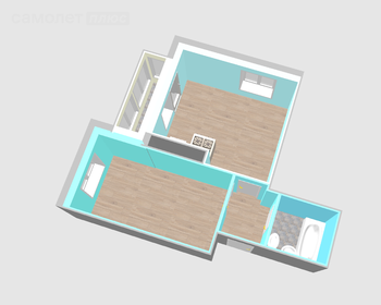 Квартира 39,2 м², 2-комнатная - изображение 3