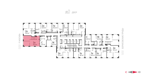 62,6 м², 2-комнатная квартира 25 615 106 ₽ - изображение 19