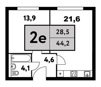 44,2 м², 2-комнатная квартира 21 458 990 ₽ - изображение 13