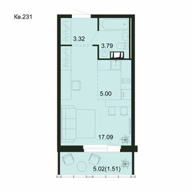 Квартира 30,7 м², студия - изображение 1