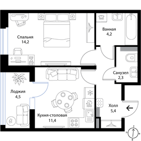 34 м², 1-комнатная квартира 5 200 000 ₽ - изображение 123