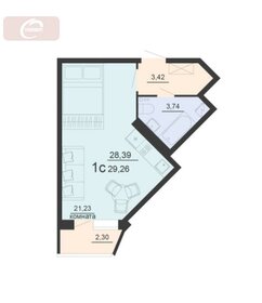 Квартира 29,1 м², студия - изображение 2