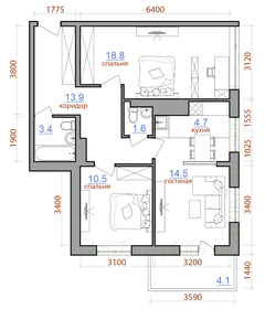 69,3 м², 3-комнатная квартира 7 311 150 ₽ - изображение 13