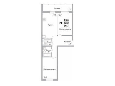 25,4 м², 1-комнатная квартира 3 590 000 ₽ - изображение 64