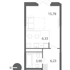 Квартира 32,2 м², студия - изображение 3